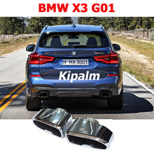 Load image into Gallery viewer, 1 Pair Stainless Steel Original Muffler Pipe for BMW X3 G01 X4 G02 Exhaust Tip