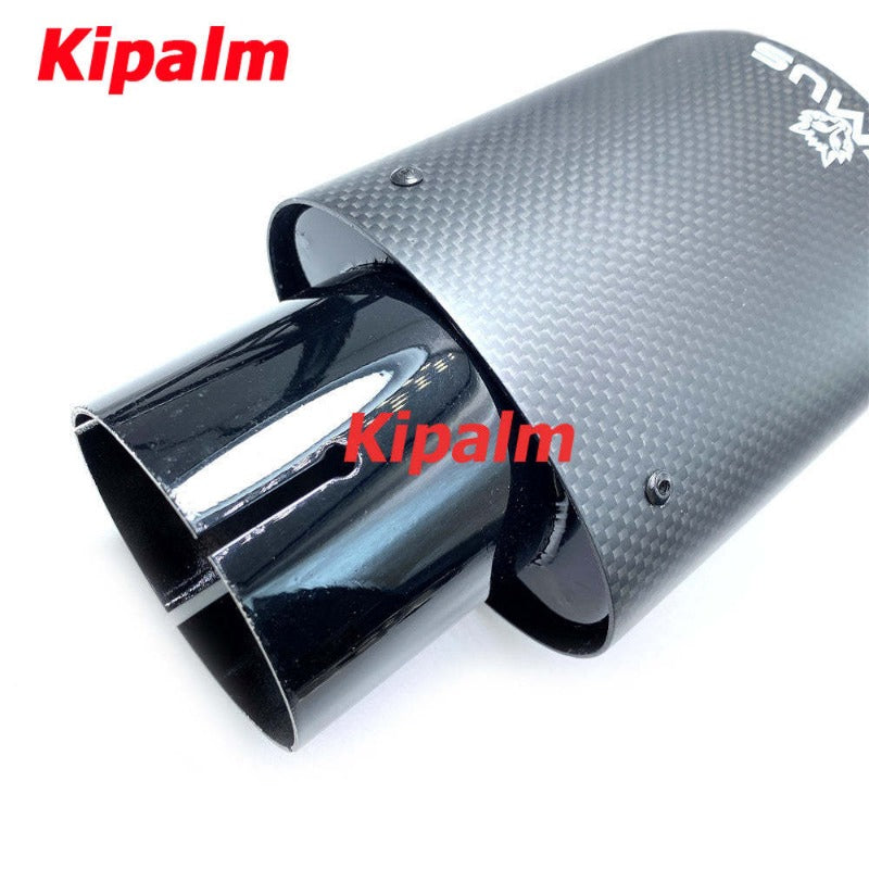 Oval Remus Sport Matte Carbon Fiber Exhaust Muffler Tips Glossy Black Inner Pipe for Benz AUDI HYUNDAI