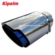 Load image into Gallery viewer, Car Universal AK Stainless Steel Exhaust Tip With Silver or Burnt Blue Color End Pipe for BMW BENZ Audi VW Golf Parts AK Logo