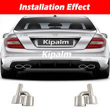 Load image into Gallery viewer, 1 Pair h-shape Dual Oval Exhaust Pipes for Mercedes-Benz C-Classs W204 C180 C200 C260 C300 AMG Style Modified Muffler Tips