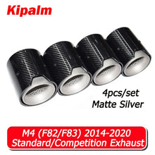 Load image into Gallery viewer, Kipalm 4PCS M Logo BMW M4 (F82/F83) 2014-2020 Carbon Fiber Exhaust Tip Muffler Pipe