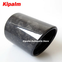 Load image into Gallery viewer, Akrapovic Type Car Universal Exhaust Pipe Forged Carbon Fiber Cover Exhaust Muffler Pipe Tip case Exhaust Tip housing