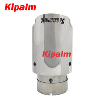 Load image into Gallery viewer, 1pcs Civic 8 Hollow AK Logo Slanted Cutting Edge Sliver Stainless Steel Exhaust Tip Tail End Pipe Muffler Tips Accord 8