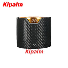 Load image into Gallery viewer, 4pcs BMW M3 G80 M4 G82 G83 Golden Stainless Steel Glossy Finish Carbon Fiber Exhaut Tip Pipe Tail Ends