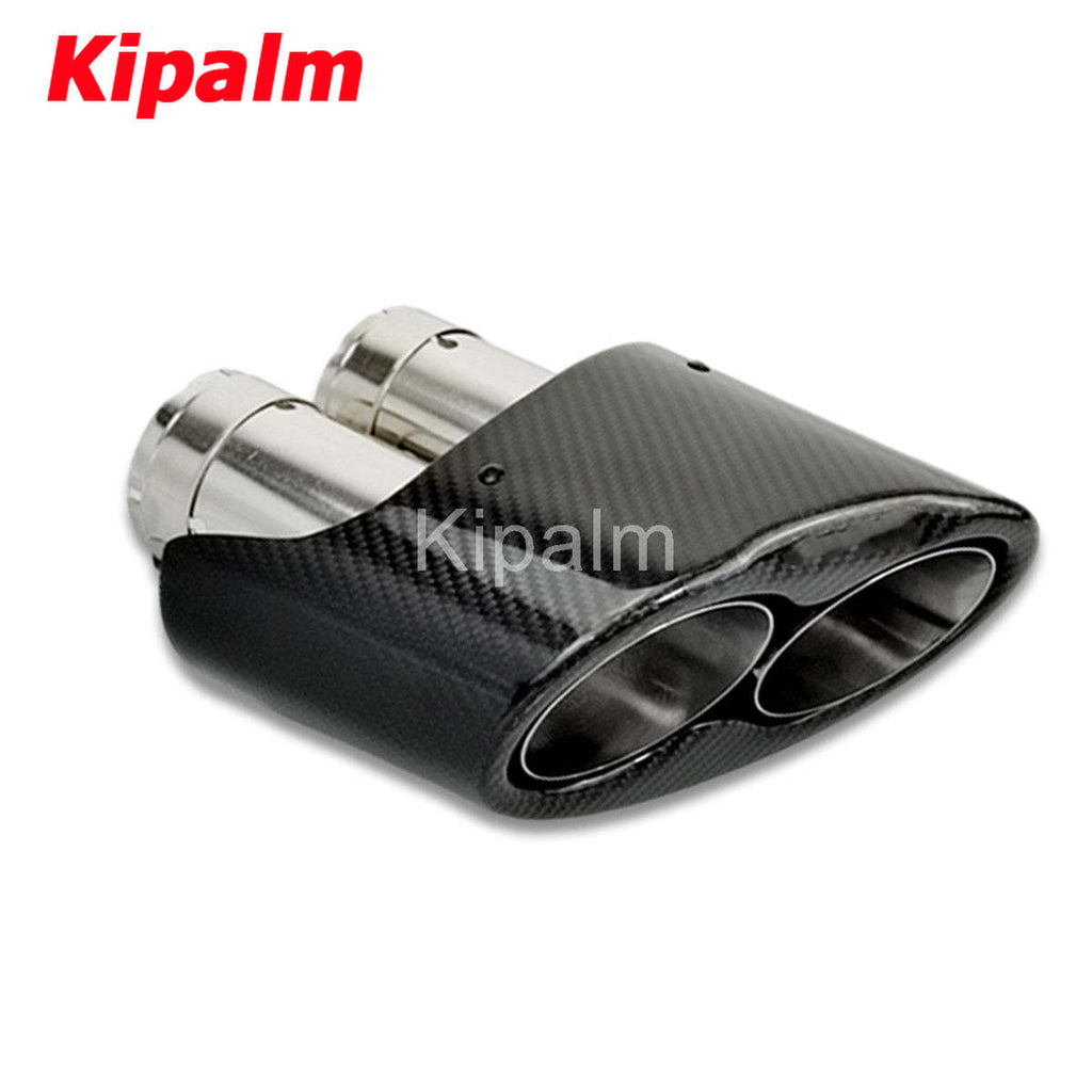 1 Pair AK Carbon Muffler End Tips Exhaust Pipe for Audi RS3 RS4 RS5 RS6 RS7 Modify