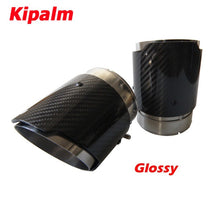 Load image into Gallery viewer, 2PCS Carbon Fiber Pipe For Ford Explorer Kuga Escape Muffler Tips Car Exhaust Pipes AK Logo