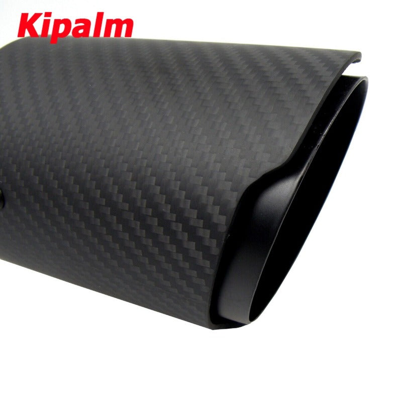 BMW BENZ Audi S3 (8V) Matte Twill Carbon Fibre Car Exhaust Tip Black Coated Stainless Steel Muffler Tip Tail Pipe