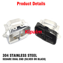 Load image into Gallery viewer, Auto Square Exhaust Muffler Stainless Steel Exhause Pipe for Mercedes Benz S Class W176 W177 W221
