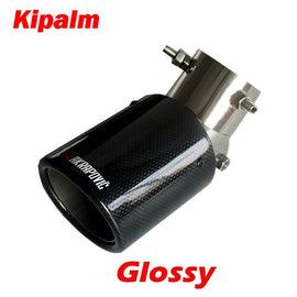 Angle Adjustable Akrapovic Tips Carbon Fibre Car Exhaust Pipe Curly Edge Carbon fiber muffler tip for car accessories