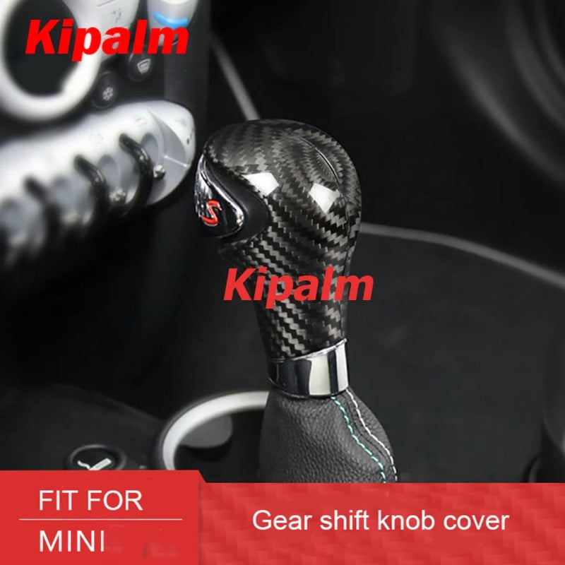 Car Interior Accessories Carbon Fiber Gear Shift Knob Cover for MINI Cooper ES R Series R55 R56 R57 R58 R59 R60 R61