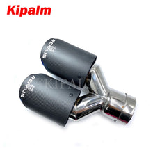 Load image into Gallery viewer, Dual Equal Length Remus Sport Matte Carbon Fiber Exhaust Muffler Tips Glossy Blue Pipe for BMW BENZ