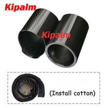 Load image into Gallery viewer, Kipalm Car Universal Exhaust Pipe Carbon Fiber Cover Muffler Pipe Tip Install Insulation Cotton