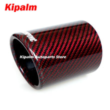 Load image into Gallery viewer, Akrapovic Logo Car Universal Exhaust Pipe Red and Twill Carbon Fiber Cover Exhaust Muffler Pipe Tip case Exhaust Tip housing