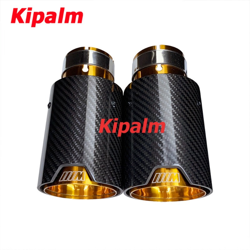 2PCS M Performance Style Design Carbon Fiber Exhaust Tips Muffler Pipe 170mm Length for BMW F30 F31 F20 F22