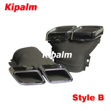 Load image into Gallery viewer, 1 Pair Stainless Steel Exhaust Muffler Square Tip for Benz W213 E260 E300 Modify E63