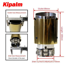 Load image into Gallery viewer, Car Universal Akrapovic Type Golden Stainless Steel Exhaust Tip End Pipe for  Mercedes Benz BMW Audi VW Golf Toyota Honda Parts