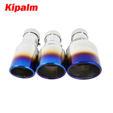 Load image into Gallery viewer, Universal Car Exhaust Pipe Tail Throat Stainless Steel Muffler Tips with Clamp Car Modification Parts Blue Burnt Color