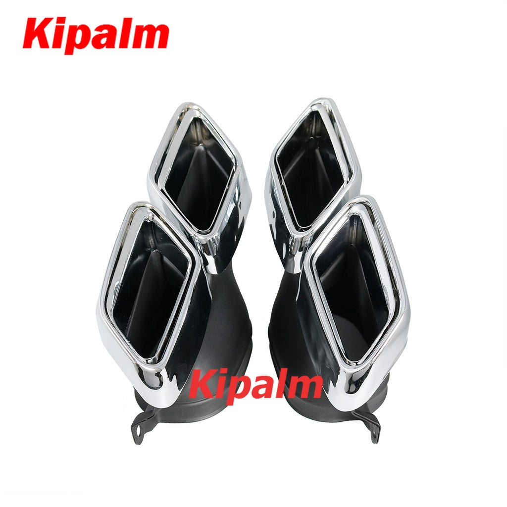 1 Pair 304 Stainless Steel Exhaust Pipe Muffler Tips for Mercedes-benz W205 C63 2012 2013 2014 2015 AMG Accessories