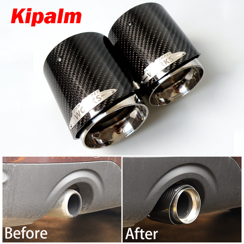 1pcs Car Carbon Fiber Exhaust Tip Muffler Tips Fit for Mini Cooper R55 R56 R57 R58 R59 R60 R61 F54 F55 F56 F57 F60