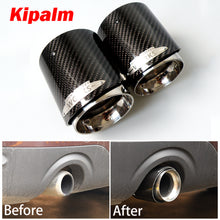 Load image into Gallery viewer, 1pcs Car Carbon Fiber Exhaust Tip Muffler Tips Fit for Mini Cooper R55 R56 R57 R58 R59 R60 R61 F54 F55 F56 F57 F60