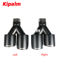 Load image into Gallery viewer, Black Stainless Steel Exhaust Tail Tips for VW Golf R MK7 Golf 6 Exhaust Muffler Pipes with Akrapovic Logo