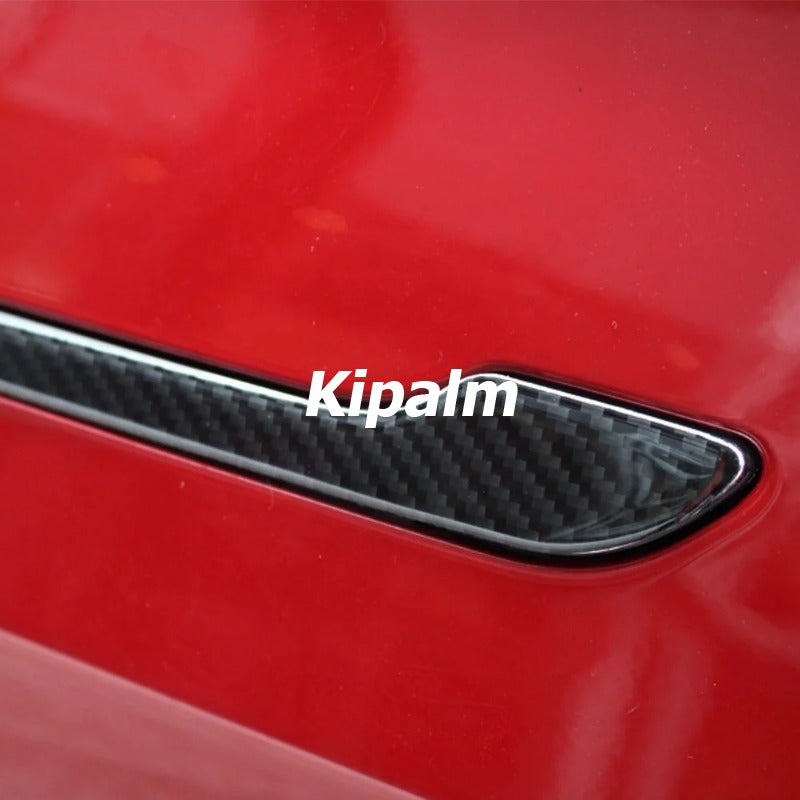 4PCS Carbon Fiber Door Handle Protector Sticker Wrap Cover for Tesla Model 3 Accessories