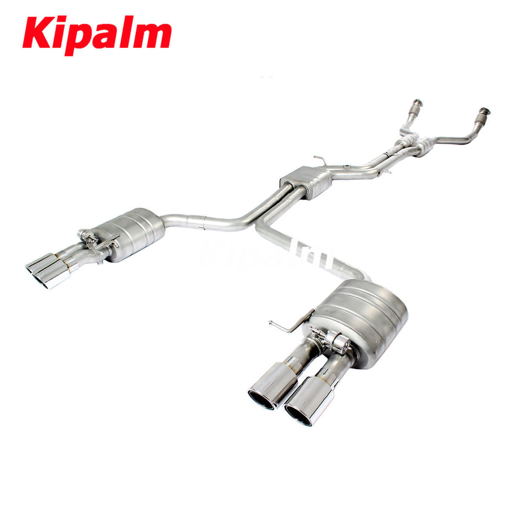 304 Stainless Steel Full Exhaust System Performance Cat-back Fit for Audi S4 S5 B8 3.0T 2009-2015