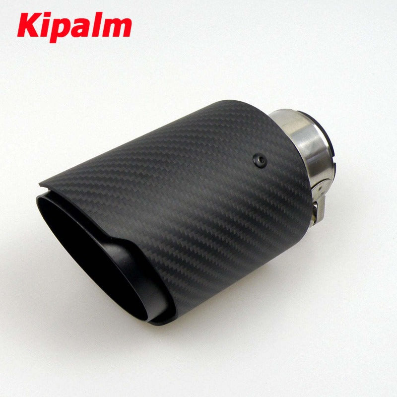 BMW BENZ Audi S3 (8V) Matte Twill Carbon Fibre Car Exhaust Tip Black Coated Stainless Steel Muffler Tip Tail Pipe
