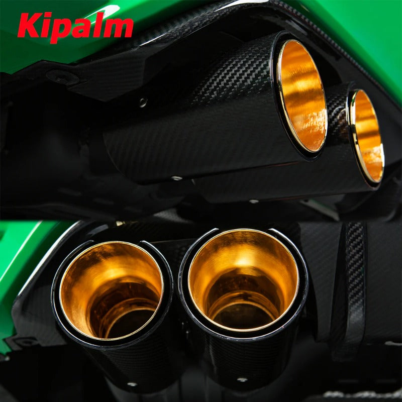 2PCS M Performance Style Design Carbon Fiber Exhaust Tips Muffler Pipe 170mm Length for BMW F30 F31 F20 F22