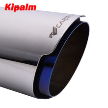 Load image into Gallery viewer, Carmon Car Universal Stainless Steel Exhaust Tip Burnt Blue Muffler for BMW BENZ Audi VW Golf car exhaust muffler