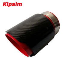 Load image into Gallery viewer, 1PC Universal Akrapovic Carbon Fiber Red Coated Car Exhaust Pipe Tailtip Muffler tip Toyota CRV Without Logo