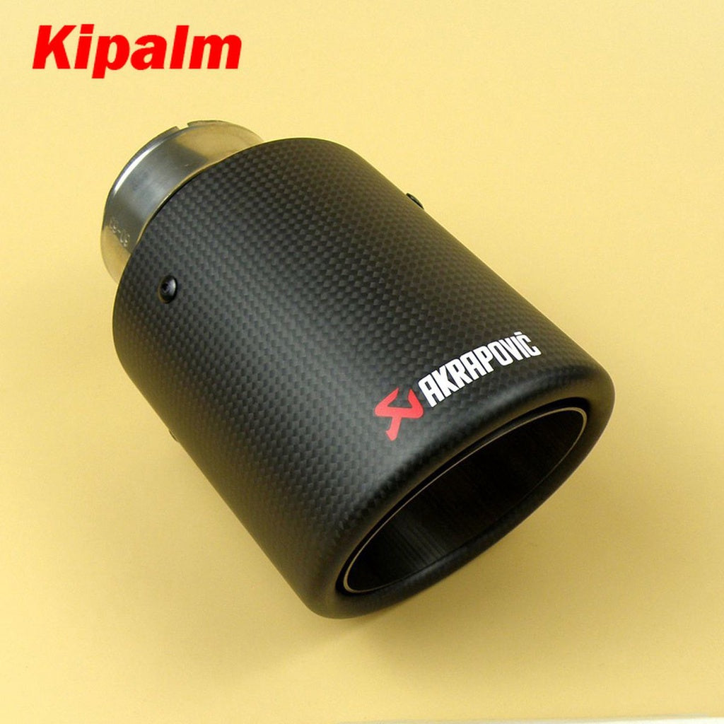 Kipalm Forged Carbon Fiber Exhaust Tip 304 Stainless Steel Twill Carbon Fiber Muffler Tips Fit for BMW X5 E70 E53