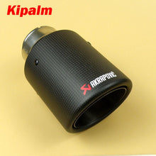 Load image into Gallery viewer, Kipalm Forged Carbon Fiber Exhaust Tip 304 Stainless Steel Twill Carbon Fiber Muffler Tips Fit for BMW X5 E70 E53
