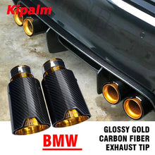 Load image into Gallery viewer, 2PCS M Performance Style Design Carbon Fiber Exhaust Tips Muffler Pipe 170mm Length for BMW F30 F31 F20 F22