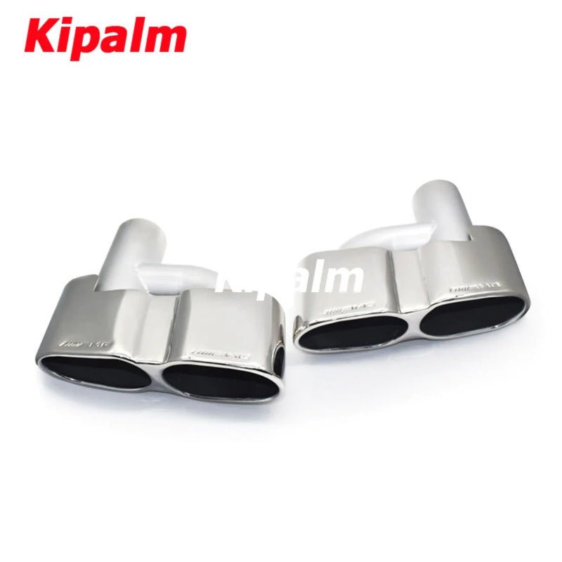 1 Pair 304 Stainless Steel Dual Exhaust Tip Mercedes-benz S Class W221 S350 To Modify S65 h-Style Muffler Pipe