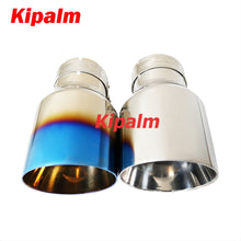 Load image into Gallery viewer, 1pcs Slanted Edge Burnt Blue sliver Stainless Steel Exhaust Tip Tail End Pipe Muffler Tips