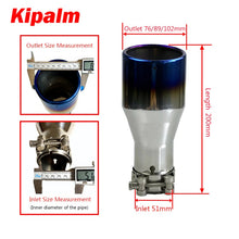 Load image into Gallery viewer, Car Universal Exhaust Pipe Muffler Tip Slanted End 304 Stainless Steel 51mm Inlet Tailpipe