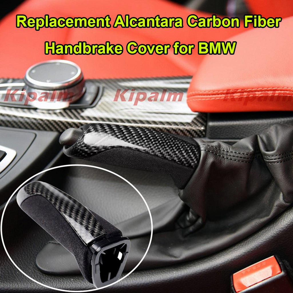 Universal Replacement Alcantara Carbon Fiber Gear Handbrake Cover for BMW