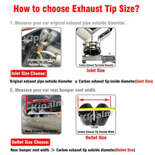 Load image into Gallery viewer, 1 Pair Universal Dual Exhaust Pipes Curly Edge Remus Sport Glossy Carbon Fiber Muffler Tips for BMW AUDI GOLF MAZDA