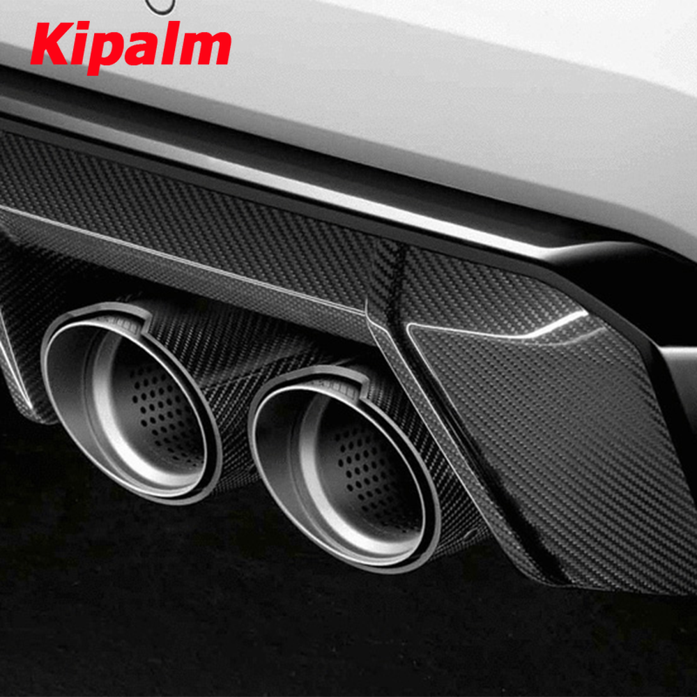 4 Piece/set SandBlasting Stainless Steel Carbon Fiber Exhaut Tip Matte Silver Tail Pipe for BMW M3 G80 M4 G82 G83