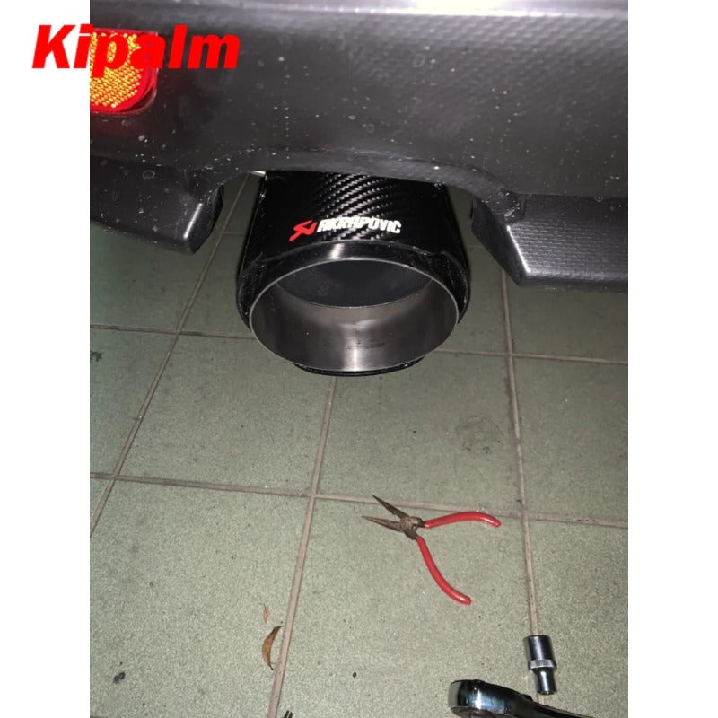 Subaru Levorg Exhaust Pipe Akrapovic Style Carbon Fiber Exhaust Muffler Tips Tailpipe, Special Design