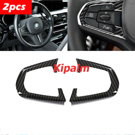 For BMW 5 Series G30 2018-2020 Interior Accessories Carbon Fiber Steering Wheel Decoration Sticker