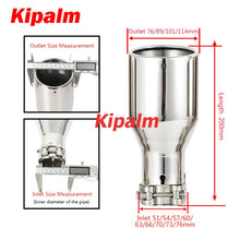 Load image into Gallery viewer, 1PC Car Exhaust Pipe Tail Throat Stainless Steel Muffler Tips with Clamp Modification Parts Silver Color