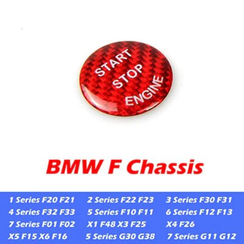 Carbon Fiber Sticker Engine Start Stop Button Cover For BMW E60 E87 E90 E91 E92 E93 F20 F21 F22 F23 F30 F31