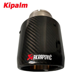 2019 New Type Curly Edge Car Universal Akrapovic Carbon Fiber Exhaust Tips Muffler Pipe For BMW BENZ AUDI VW