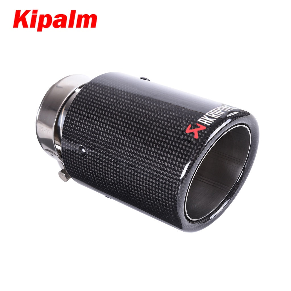 Kipalm Forged Carbon Fiber Exhaust Tip 304 Stainless Steel Twill Carbon Fiber Muffler Tips Fit for BMW X5 E70 E53