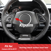 Load image into Gallery viewer, Dry Carbon Fiber Steering Wheel Button Decoration Cover Frame Sticker for Chevrolet Camaro 2016-2019