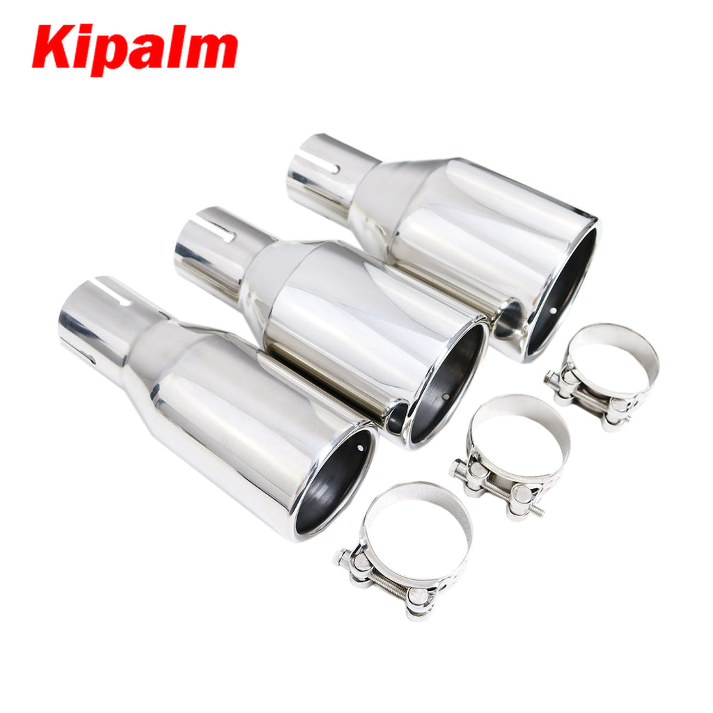 1 Piece Stainless Steel Exhaust Pipe Muffler Tips for Audi VW Golf BMW Toyota Honda Parts