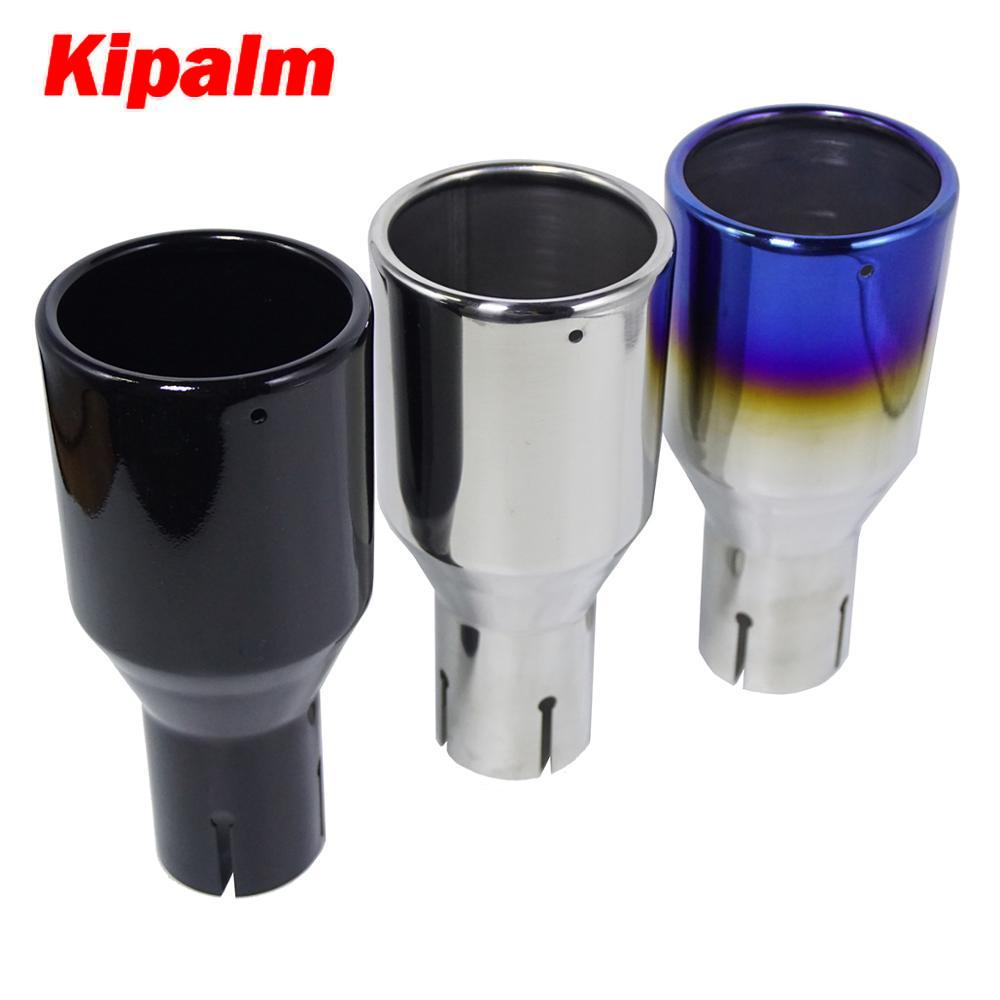 Car Universal Exhaust Pipe Muffler Tip Blue/Black/Silver Colour Plain End 304 Stainless Steel 51mm Inlet  Car Accessories