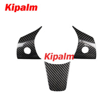 Load image into Gallery viewer, Real Carbon Fiber Steering Wheel Trim Sticker Cover for Tesla Model 3 Interior Modification 2017-2021
